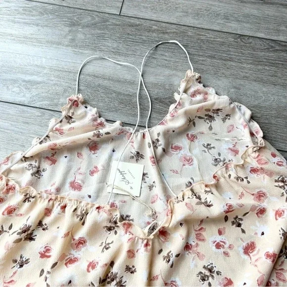 NWT A Shappe Apparel Floral Ivory Ruffles Night Dress Beach Dress - Picture 12 of 12